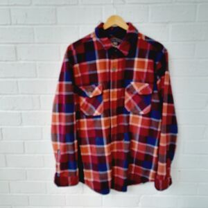 Freedom Foundry Flannel Button Up Shirt R Blue Plaid Shacket Lumberjack …